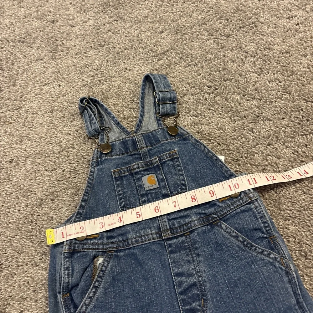 Carhartt Kids Denim Bib Overalls Toddler 18m Adjustable Straps Snap Legs
